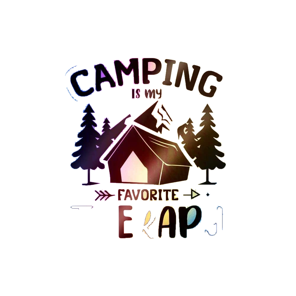 Camping Is My Favorite Therapy Holographic Sticker